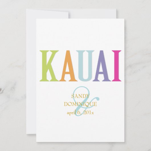 PixDezines Kauai/DIY-kleuren Kaart (Voorkant)