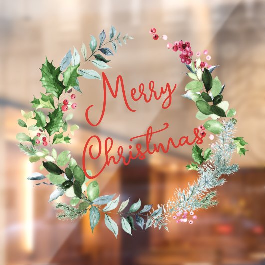 PixDezines Kerstkrans Ramensticker Raamsticker (Vel 2)