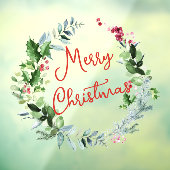 PixDezines Kerstkrans Ramensticker Raamsticker (Vel 3)