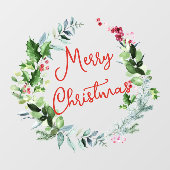 PixDezines Kerstkrans Ramensticker Raamsticker (Vel)