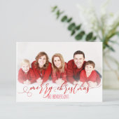 PixDezines Kerstvakantie foto/kalligrafie Kaart (Staand voorkant)