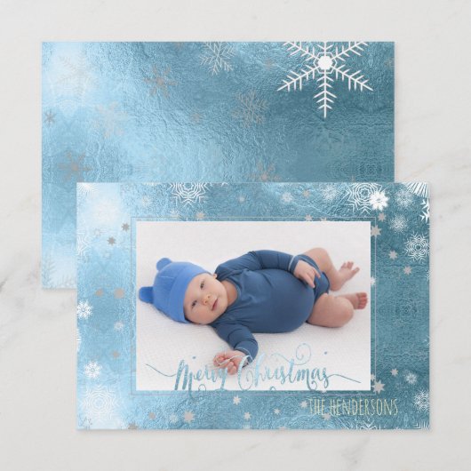 PixDezines Kerstvakantie foto/kalligrafie Kaart (Voorkant / Achterkant)