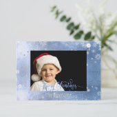 PixDezines Kerstvakantie foto/kalligrafie Kaart (Staand voorkant)