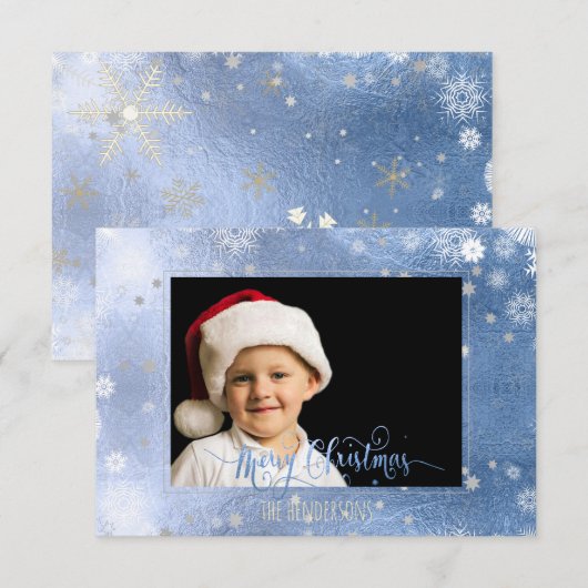 PixDezines Kerstvakantie foto/kalligrafie Kaart (Voorkant / Achterkant)