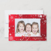 PixDezines Kerstvakantie foto/kalligrafie Kaart (Voorkant)