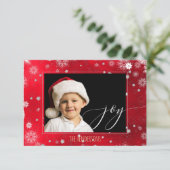 PixDezines Kerstvakantie foto/kalligrafie Kaart (Staand voorkant)