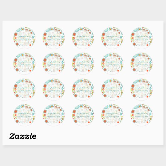 PixDezines kerstviering/DIYachtergrond Ronde Sticker (Vel)