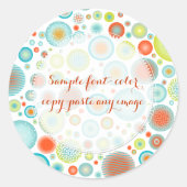 PixDezines kerstviering/DIYachtergrond Ronde Sticker (Voorkant)