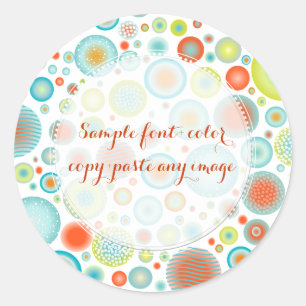 PixDezines kerstviering/DIYachtergrond Ronde Sticker