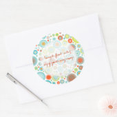 PixDezines kerstviering/DIYachtergrond Ronde Sticker (Envelop)