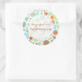 PixDezines kerstviering/DIYachtergrond Ronde Sticker (Tas)