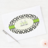 PixDezines kew trellis/DIY kleuren Ovale Sticker (Envelop)