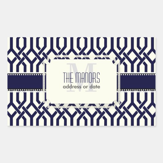 PixDezines kew trellis/DIY kleuren Rechthoekige Sticker (Voorkant)