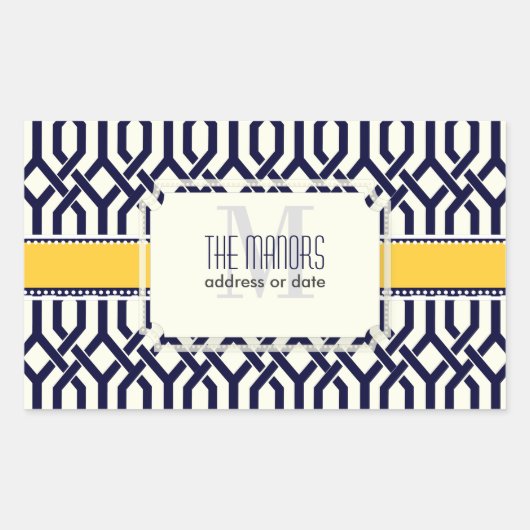 PixDezines kew trellis/DIY kleuren Rechthoekige Sticker (Voorkant)