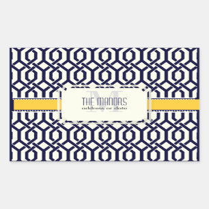 PixDezines kew trellis/DIY kleuren Rechthoekige Sticker