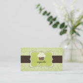PixDezines Keylime cupcake/gebak Visitekaartje (Staand voorkant)