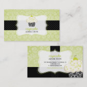 PixDezines Keylime cupcake/pâtisserie Visitekaartje (Voorkant / Achterkant)