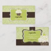 PixDezines Keylime cupcake/pâtisserie Visitekaartje (Voorkant / Achterkant)