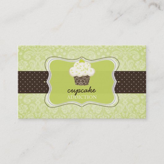 PixDezines Keylime cupcake/pâtisserie Visitekaartje (Voorkant)