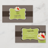 PixDezines Keylime cupcake/pâtisserie Visitekaartje (Voorkant / Achterkant)