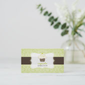 PixDezines Keylime cupcake/pâtisserie Visitekaartje (Staand voorkant)