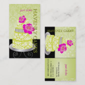 PixDezines Keylime Sponge Cake/pâtisserie Visitekaartje (Voorkant / Achterkant)