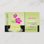 PixDezines Keylime Sponge Cake/pâtisserie Visitekaartje (Achterkant)