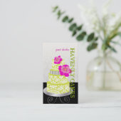 PixDezines Keylime Sponge Cake/pâtisserie Visitekaartje (Staand voorkant)