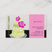 PixDezines Keylime Sponge Cake/pâtisserie Visitekaartje (Achterkant)