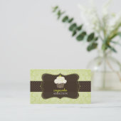 PixDezines Keylime Sponge cupcake/pâtisserie Visitekaartje (Staand voorkant)