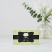 PixDezines Keylime Sponge cupcake/pâtisserie Visitekaartje (Staand voorkant)
