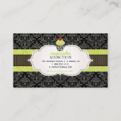 PixDezines keylime swirls cupcake/pinstripes/DIY Visitekaartje (Achterkant)