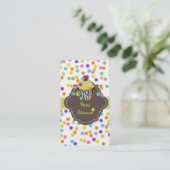 PixDezines keylime wervelt cupcake + sprenkelingen Visitekaartje (Staand voorkant)