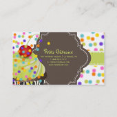 PixDezines keylime wervelt cupcake + sprenkelingen Visitekaartje (Achterkant)
