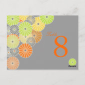 PixDezines Kiku (chrysanthemum), citruskleur Briefkaart (Achterkant)