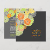 PixDezines Kiku (chrysanthemum), citruskleur Kaart (Voorkant / Achterkant)