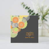 PixDezines Kiku (chrysanthemum), citruskleur Kaart (Staand voorkant)