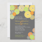 PixDezines Kiku (chrysanthemum), citruskleur Kaart (Achterkant)