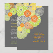 PixDezines Kiku (chrysanthemum), citruskleur Kaart (Voorkant / Achterkant)