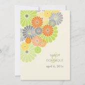 PixDezines Kiku (chrysanthemum), citruskleur Kaart (Voorkant)