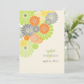 PixDezines Kiku (chrysanthemum), citruskleur Kaart (Staand voorkant)