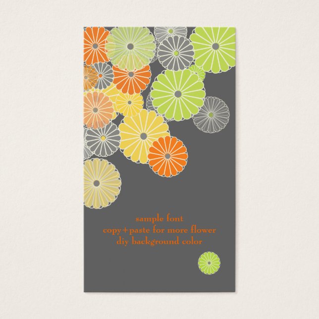 PixDezines Kiku/Chrysanthmums Visitekaartjes (Voorkant)