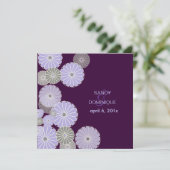 PixDezines Kiku/paars+plum Kaart (Staand voorkant)