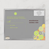 PixDezines Kiku RSVP briefkaarten/voor 5x7 uitnodi Uitnodiging Briefkaart (Achterkant)