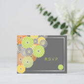 PixDezines Kiku RSVP briefkaarten/voor 5x7 uitnodi Uitnodiging Briefkaart (Staand voorkant)