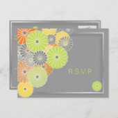 PixDezines Kiku RSVP briefkaarten/voor 5x7 uitnodi Uitnodiging Briefkaart (Voorkant / Achterkant)