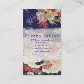 PixDezines kimono/faux chirimen/orleanders Visitekaartje (Achterkant)