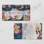 PixDezines kimono/faux chirimen/orleanders Visitekaartje (Voorkant / Achterkant)