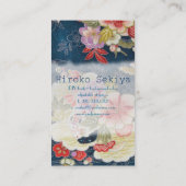 PixDezines kimono/faux chirimen/orleanders Visitekaartje (Achterkant)