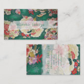 PixDezines kimono/faux chirimen/orleanders Visitekaartje (Voorkant / Achterkant)